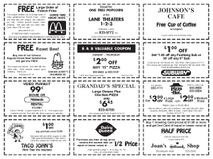 coupons